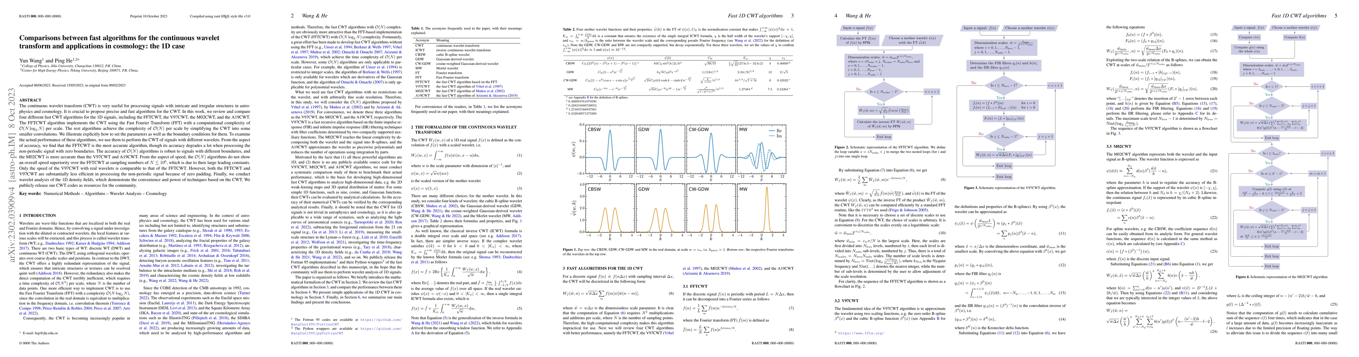 Thumbnail for Comparisons between fast algorithms for the continuous wavelet transform
  and applications in cosmology: the 1D case