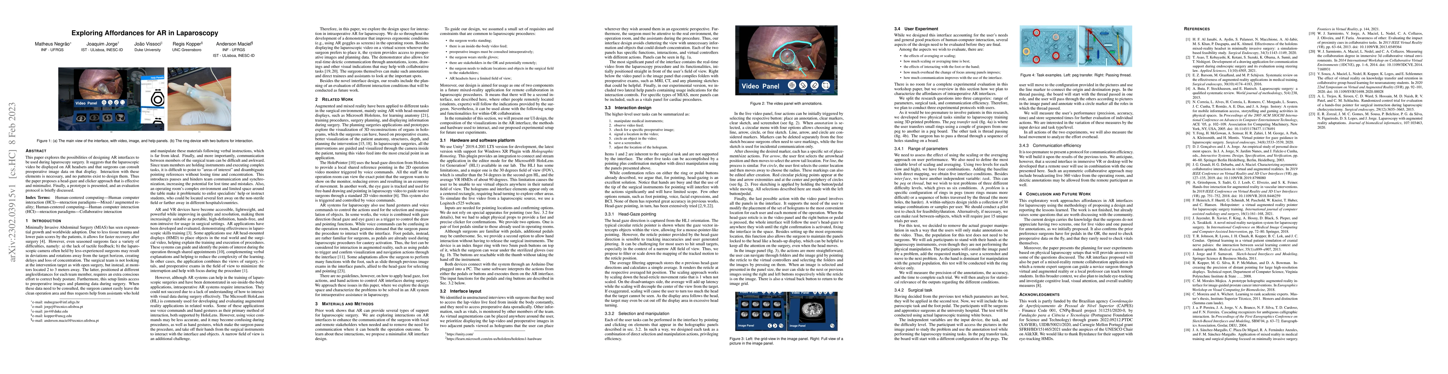 Thumbnail for Exploring Affordances for AR in Laparoscopy