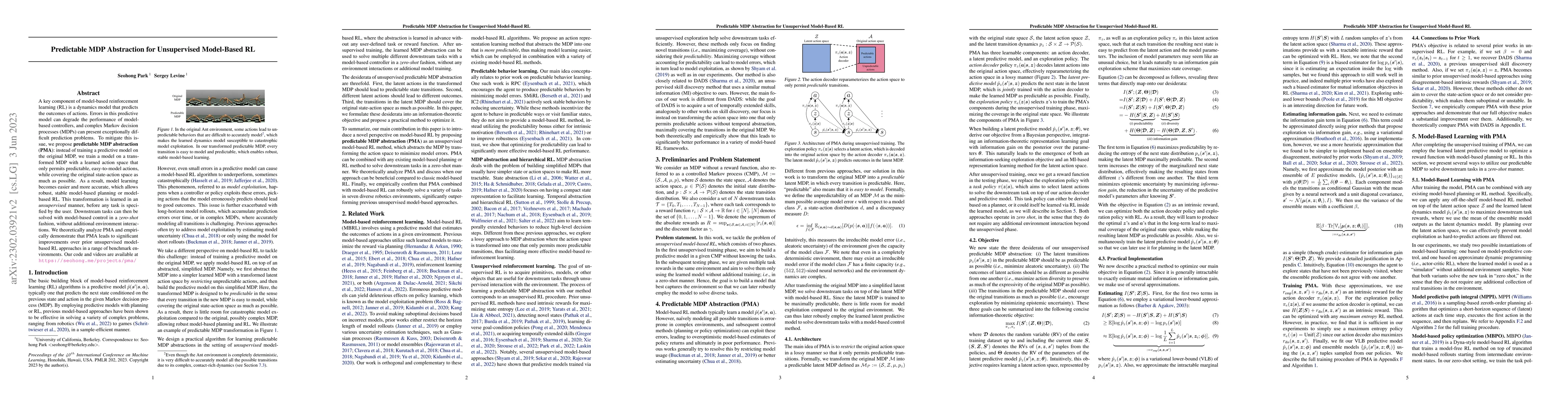 Thumbnail for Predictable MDP Abstraction for Unsupervised Model-Based RL
