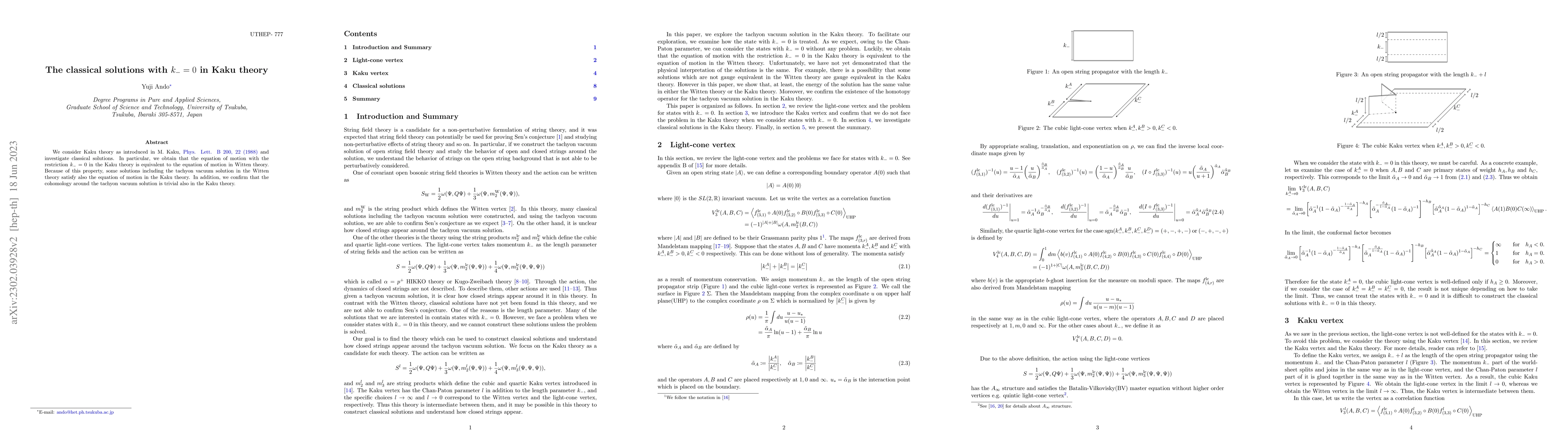 Thumbnail for The classical solutions with $k_-=0$ in Kaku theory