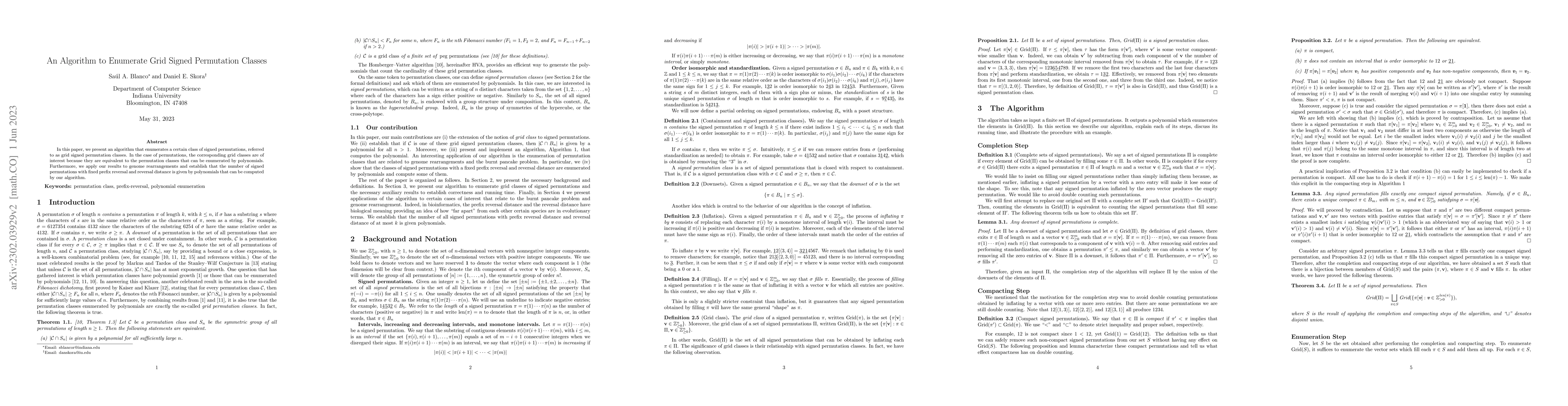 Thumbnail for An Algorithm to Enumerate Grid Signed Permutation Classes