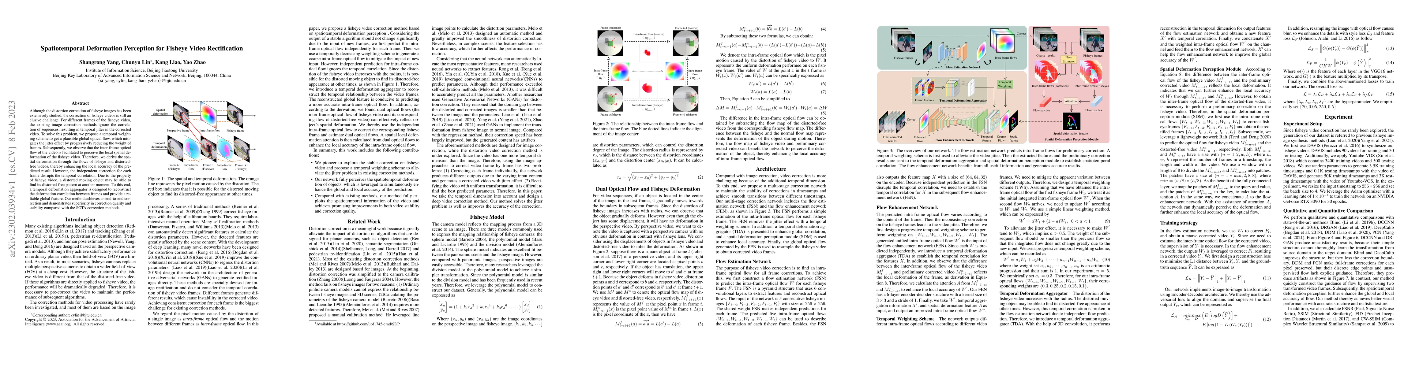 Thumbnail for Spatiotemporal Deformation Perception for Fisheye Video Rectification