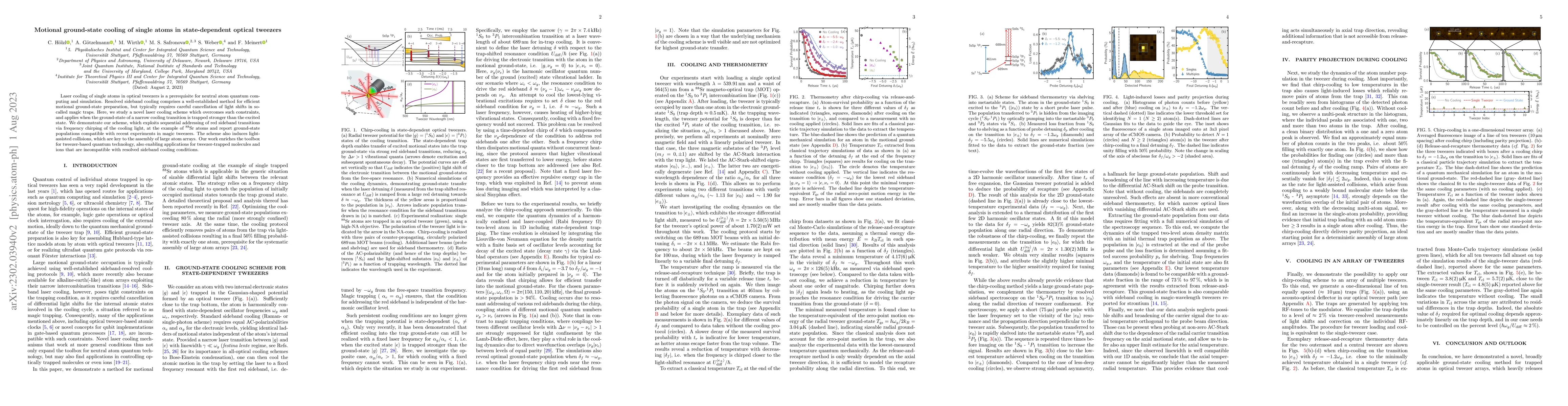 Thumbnail for Motional ground-state cooling of single atoms in state-dependent optical
  tweezers