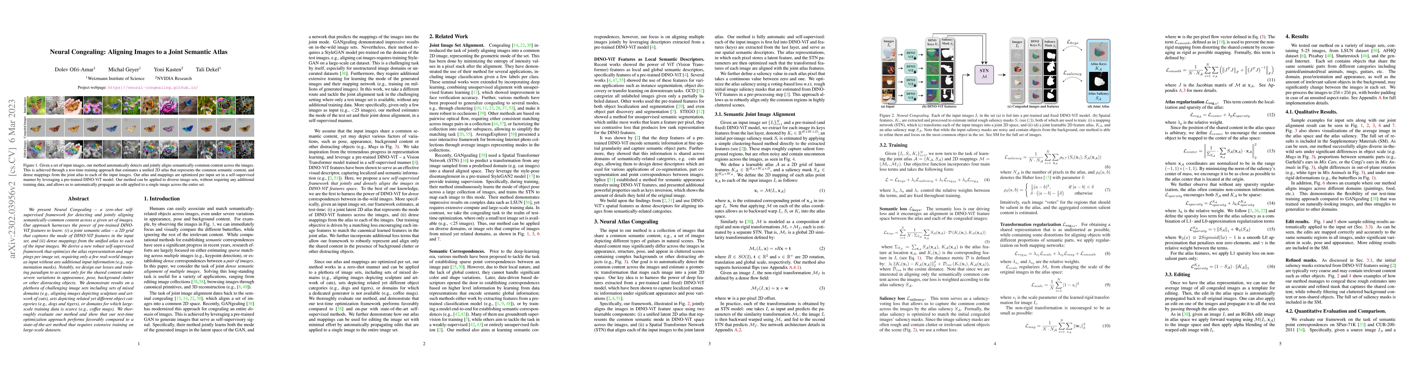 Thumbnail for Neural Congealing: Aligning Images to a Joint Semantic Atlas