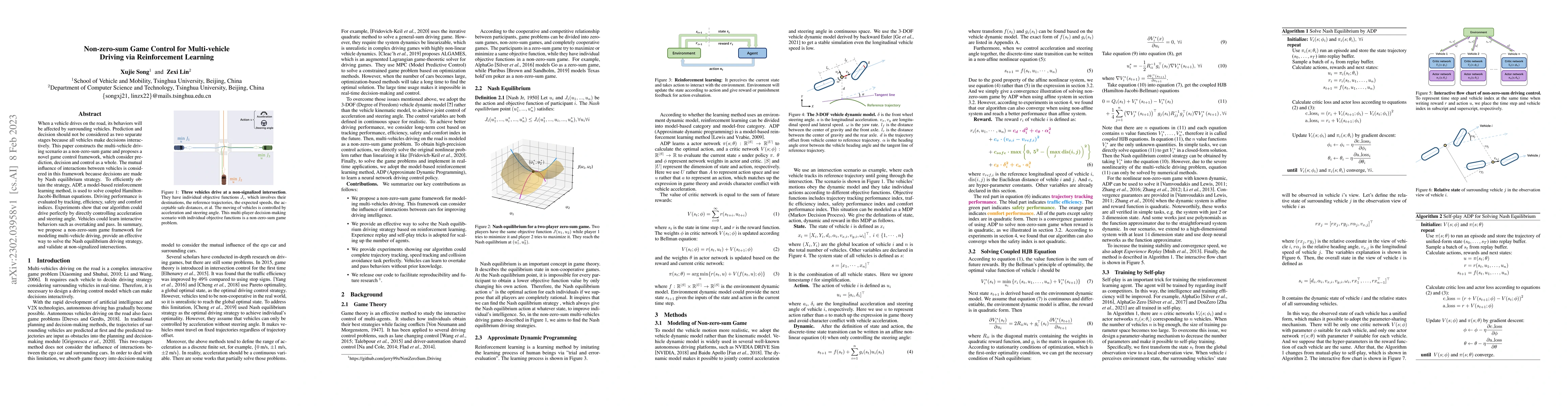 Thumbnail for Non-zero-sum Game Control for Multi-vehicle Driving via Reinforcement
  Learning