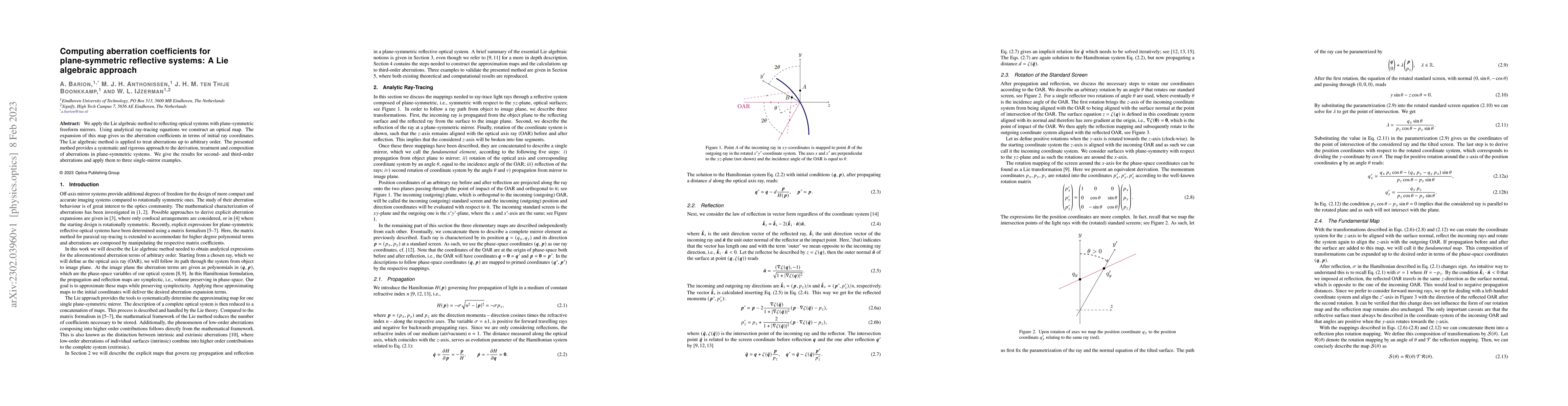 Thumbnail for Computing aberration coefficients for plane-symmetric reflective
  systems: A Lie algebraic approach