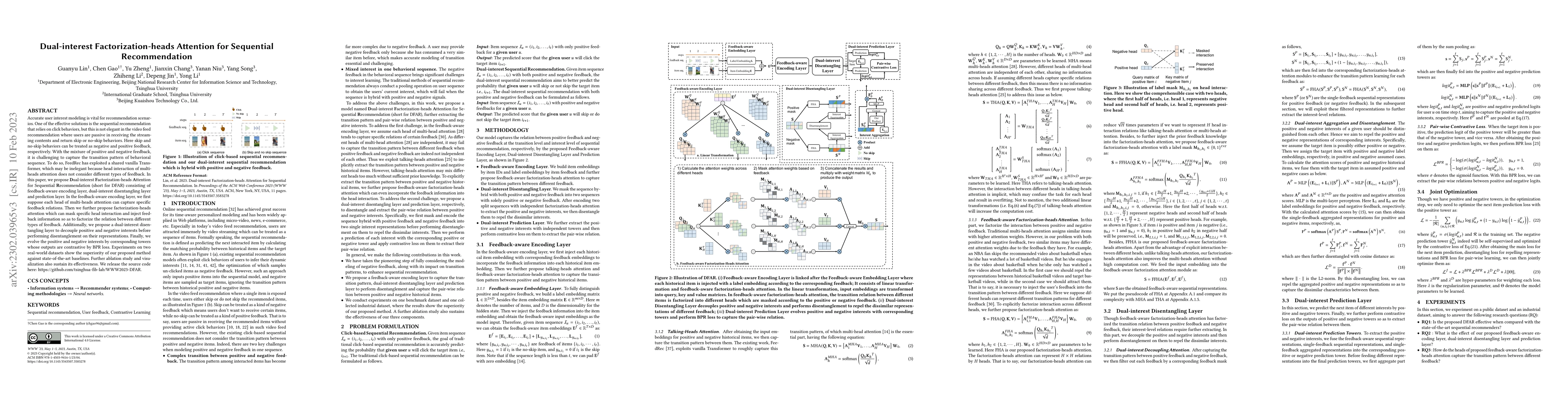 Thumbnail for Dual-interest Factorization-heads Attention for Sequential
  Recommendation