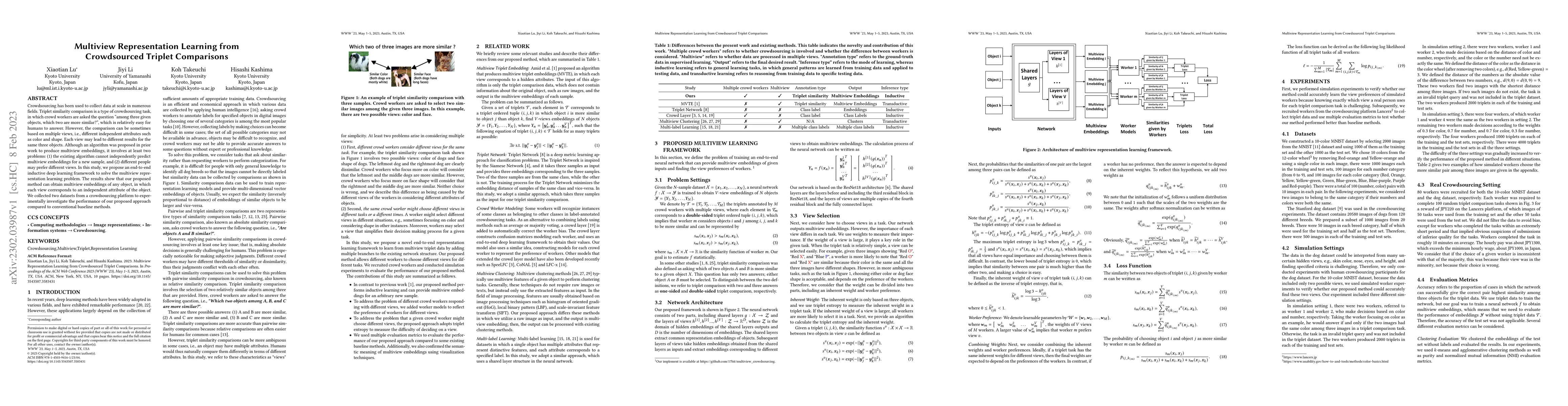 Thumbnail for Multiview Representation Learning from Crowdsourced Triplet Comparisons