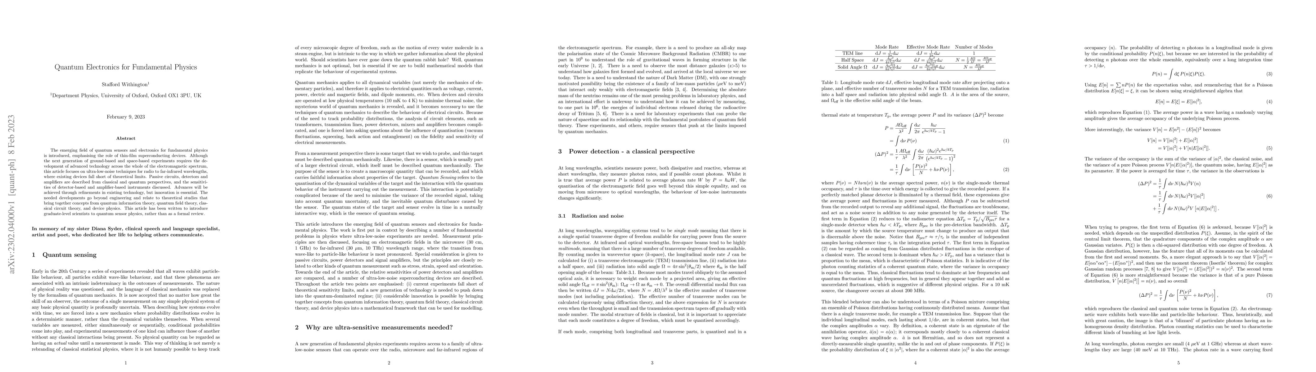 Thumbnail for Quantum Electronics for Fundamental Physics