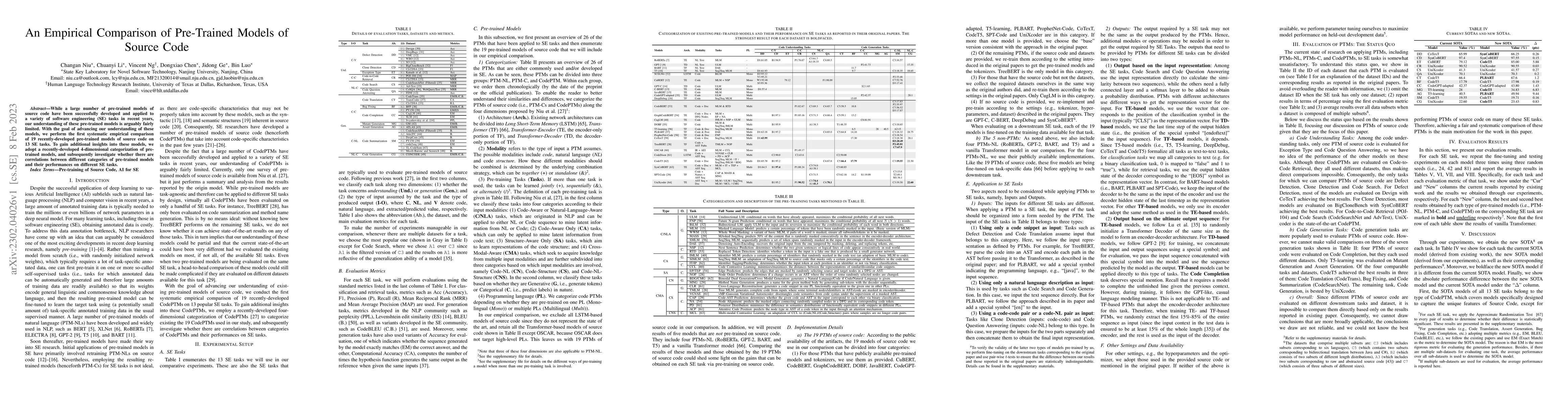 Thumbnail for An Empirical Comparison of Pre-Trained Models of Source Code