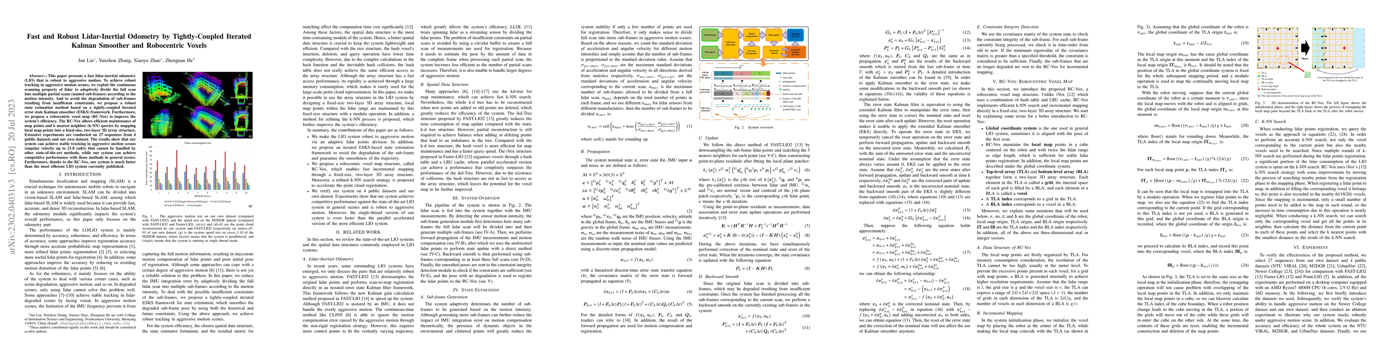 Thumbnail for FR-LIO: Fast and Robust Lidar-Inertial Odometry by Tightly-Coupled
  Iterated Kalman Smoother and Robocentric Voxels