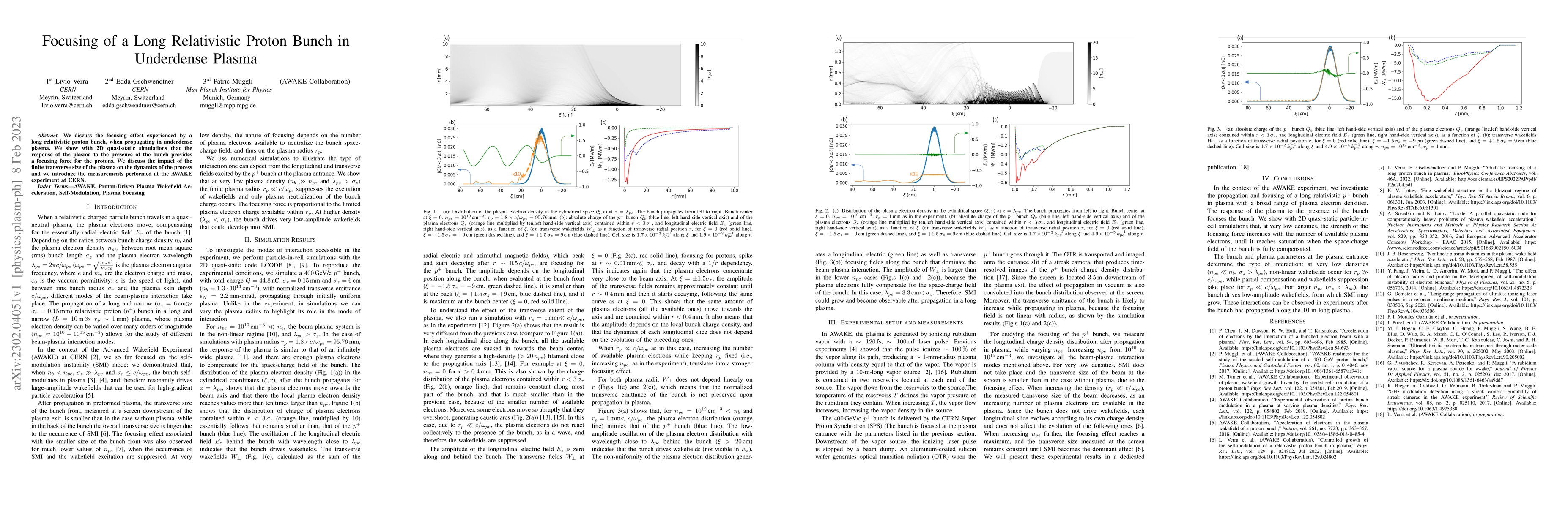 Thumbnail for Focusing of a Long Relativistic Proton Bunch in Underdense Plasma
