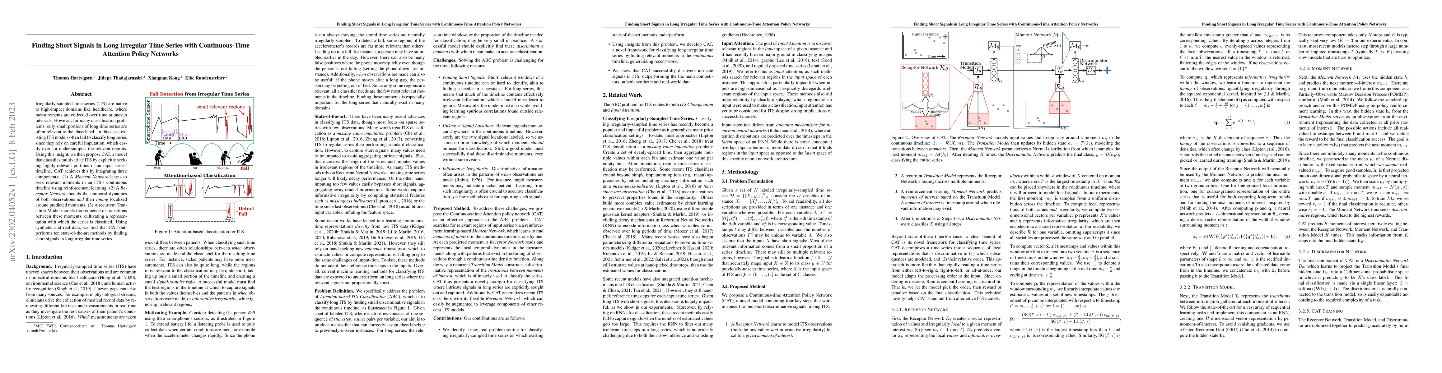 Thumbnail for Finding Short Signals in Long Irregular Time Series with Continuous-Time
  Attention Policy Networks