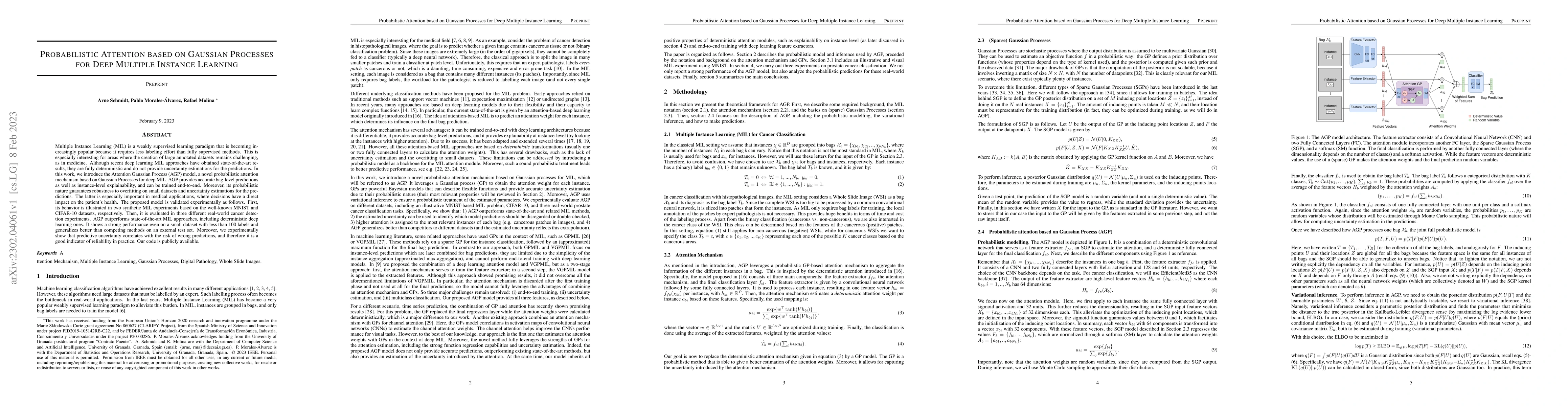 Thumbnail for Probabilistic Attention based on Gaussian Processes for Deep Multiple
  Instance Learning