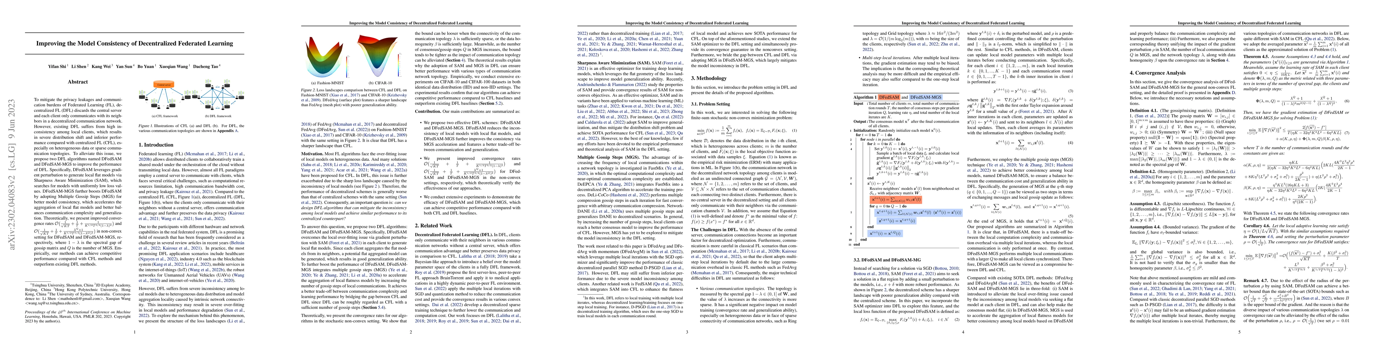 Thumbnail for Improving the Model Consistency of Decentralized Federated Learning