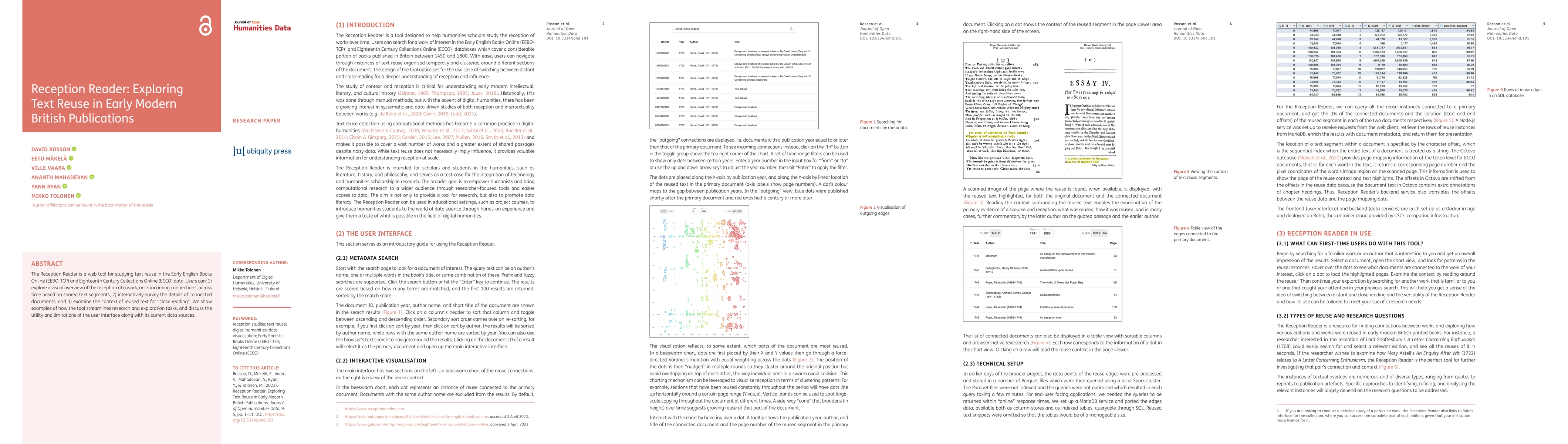 Thumbnail for Reception Reader: Exploring Text Reuse in Early Modern British
  Publications