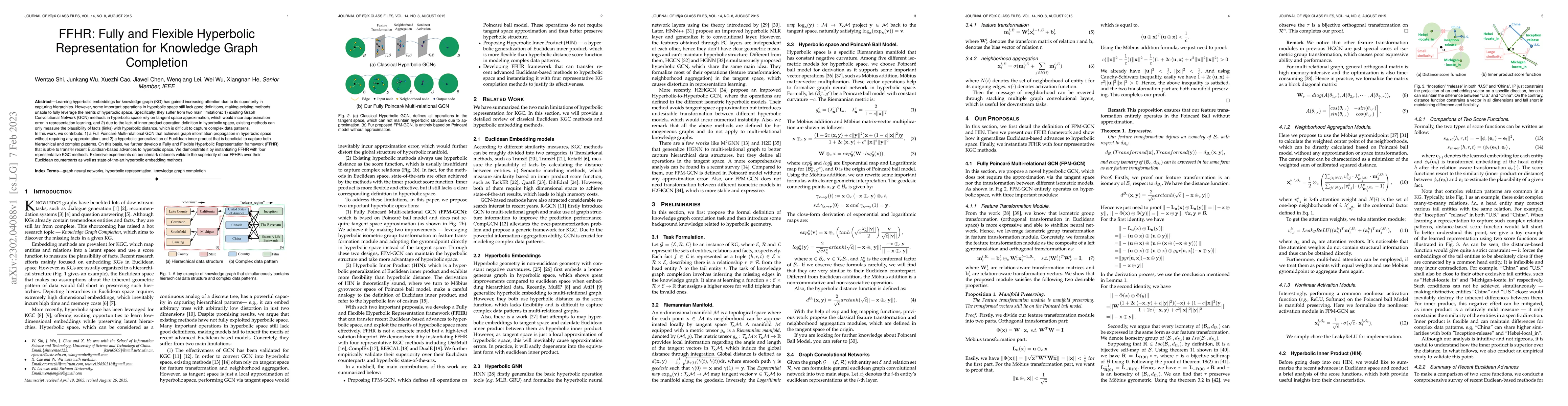 Thumbnail for FFHR: Fully and Flexible Hyperbolic Representation for Knowledge Graph
  Completion