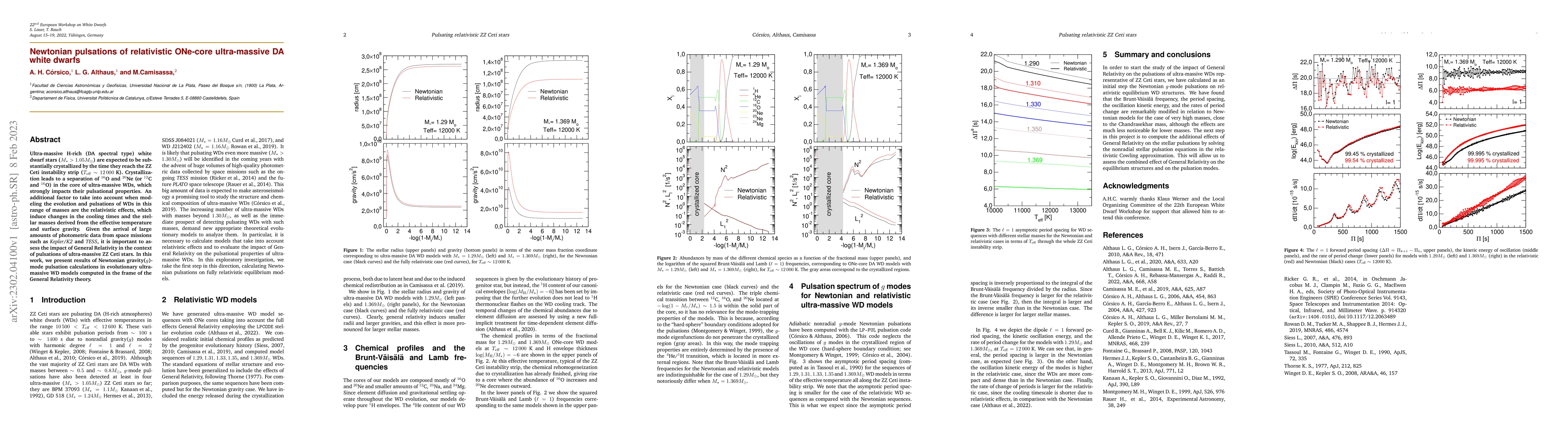 Thumbnail for Newtonian pulsations of relativistic ONe-core ultra-massive DA white
  dwarfs