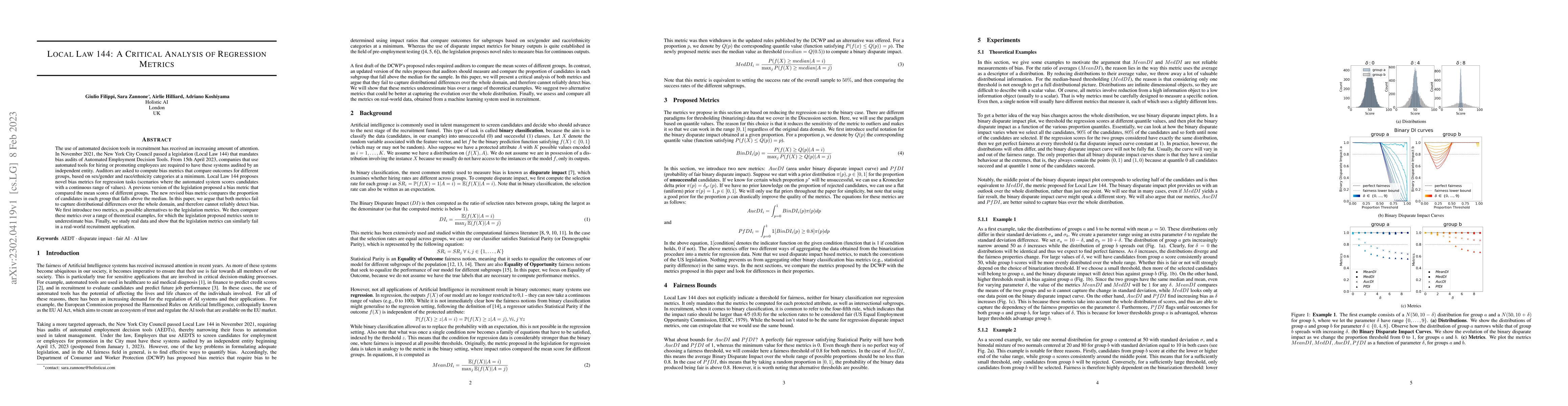 Thumbnail for Local Law 144: A Critical Analysis of Regression Metrics