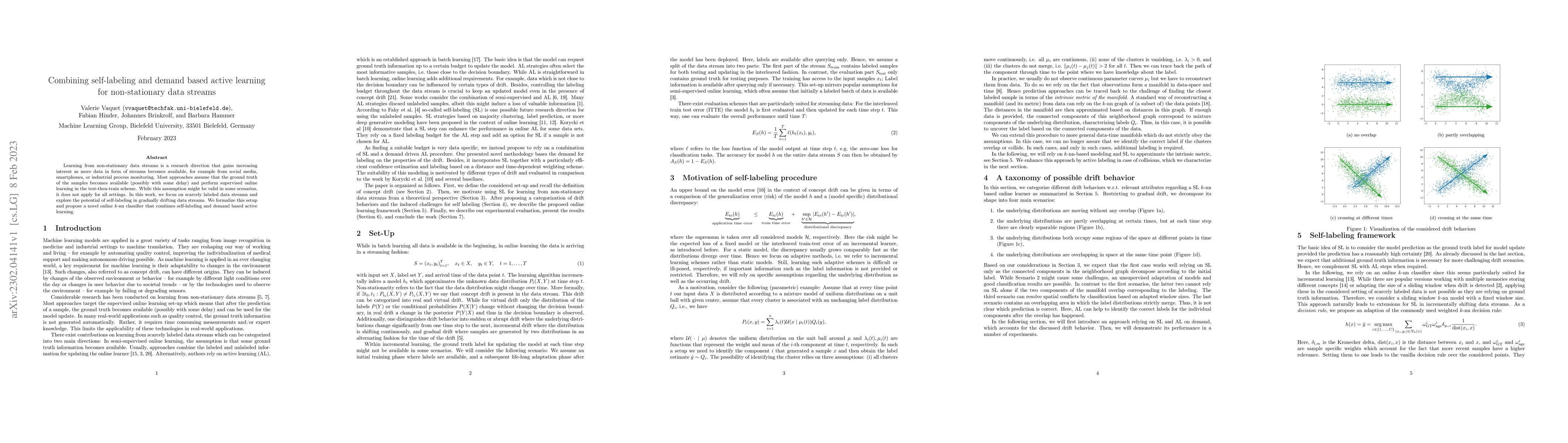 Thumbnail for Combining self-labeling and demand based active learning for
  non-stationary data streams