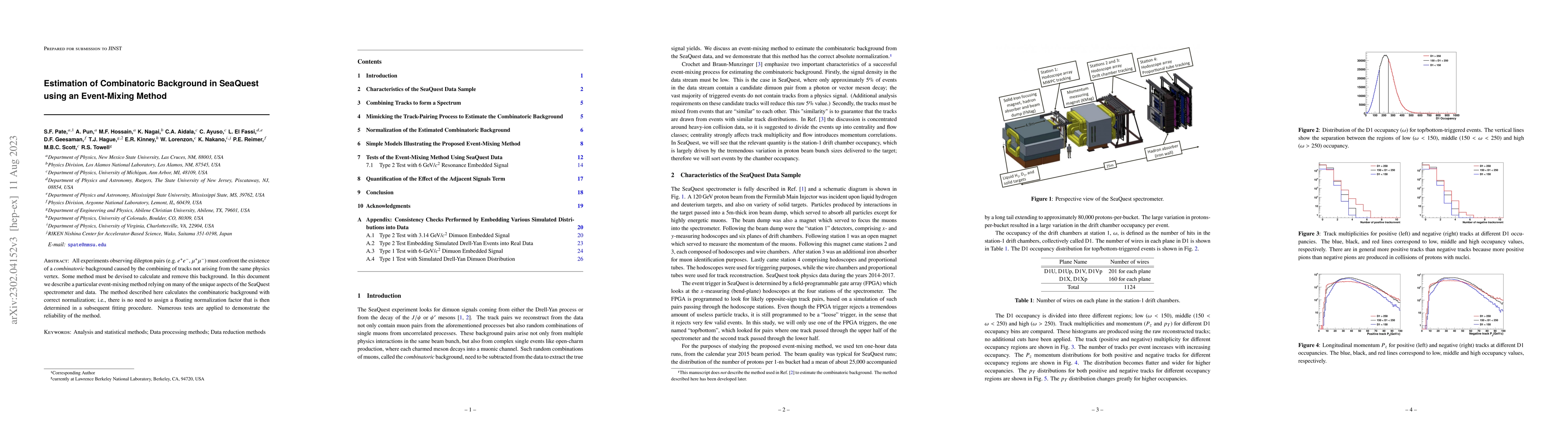 Thumbnail for Estimation of Combinatoric Background in SeaQuest using an Event-Mixing
  Method