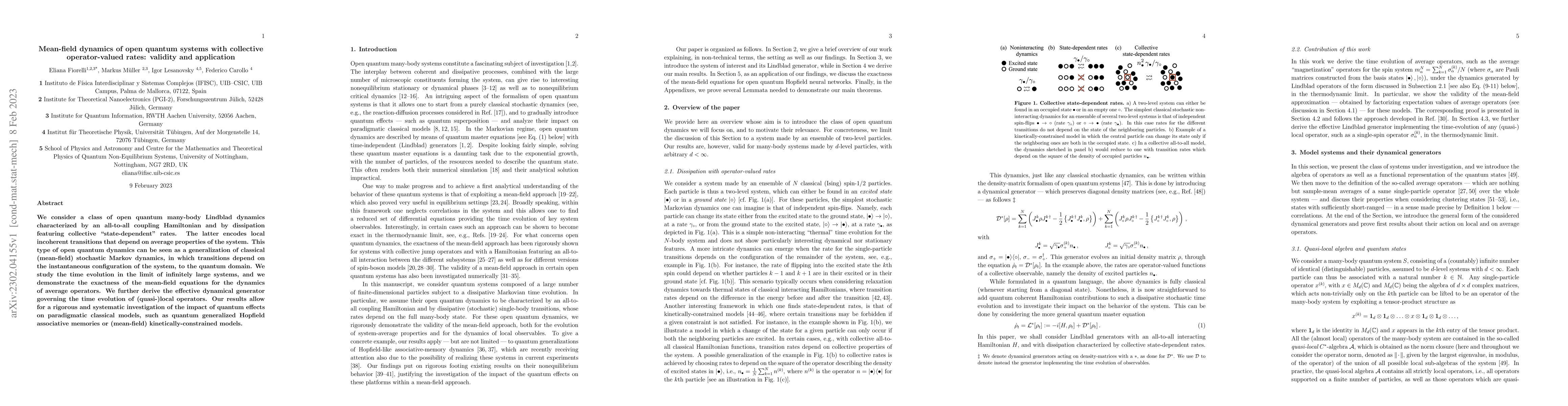 Thumbnail for Mean-field dynamics of open quantum systems with collective
  operator-valued rates: validity and application