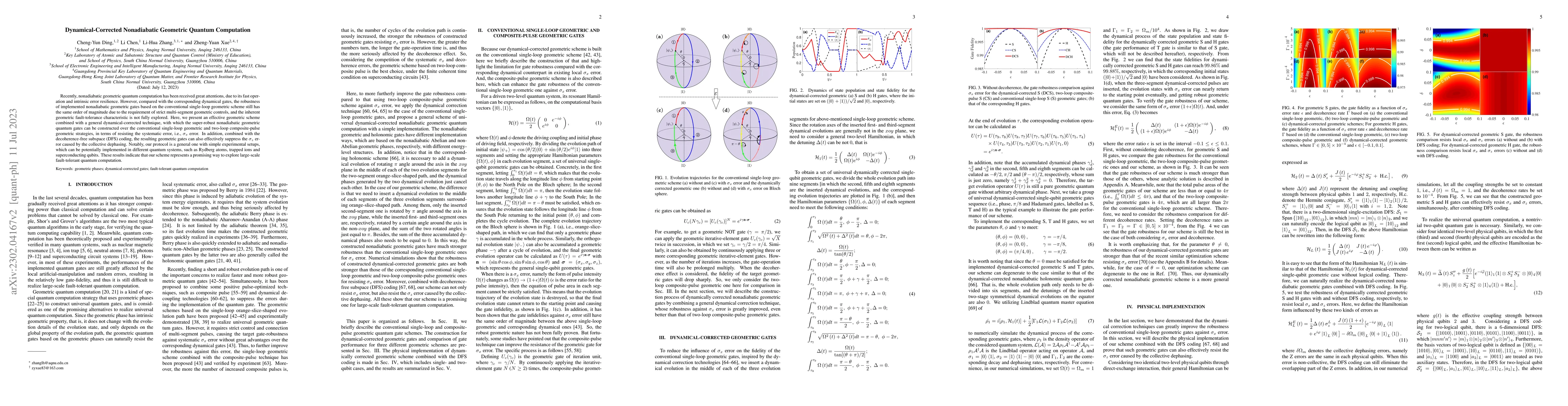 Thumbnail for Dynamical-Corrected Nonadiabatic Geometric Quantum Computation