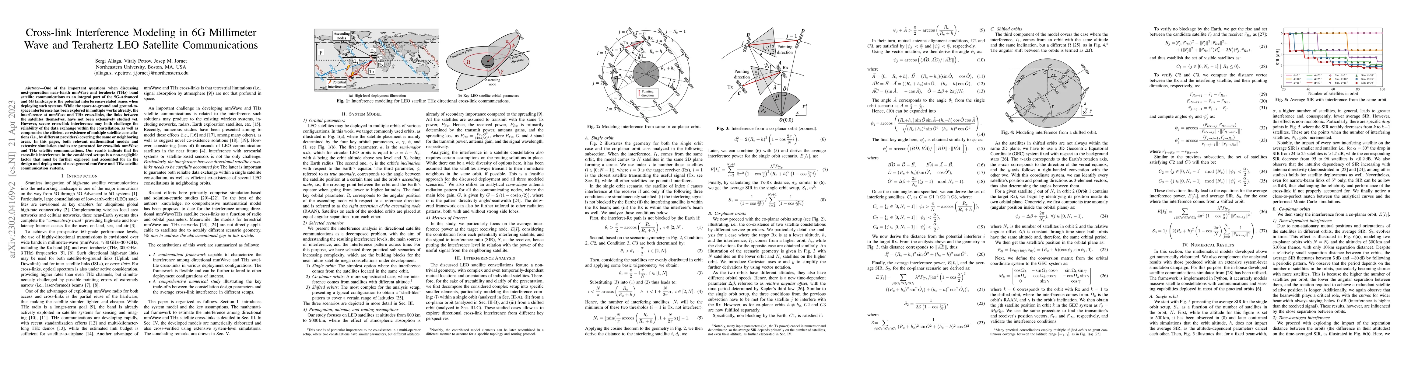 Thumbnail for Cross-link Interference Modeling in 6G Millimeter Wave and Terahertz LEO
  Satellite Communications