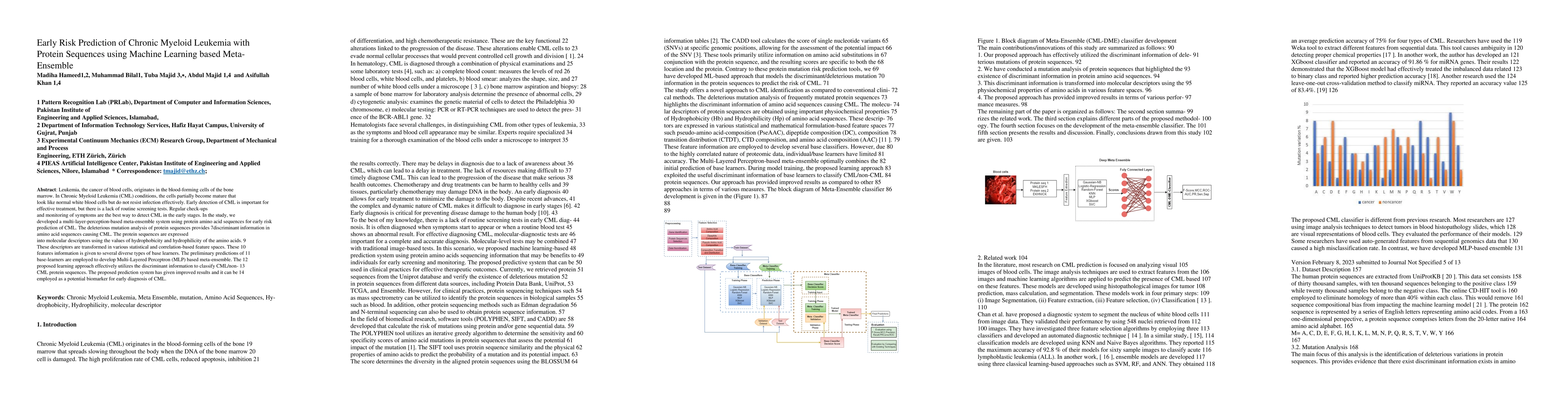 Thumbnail for Early Risk Prediction of Chronic Myeloid Leukemia with Protein Sequences
  using Machine Learning-based Meta-Ensemble