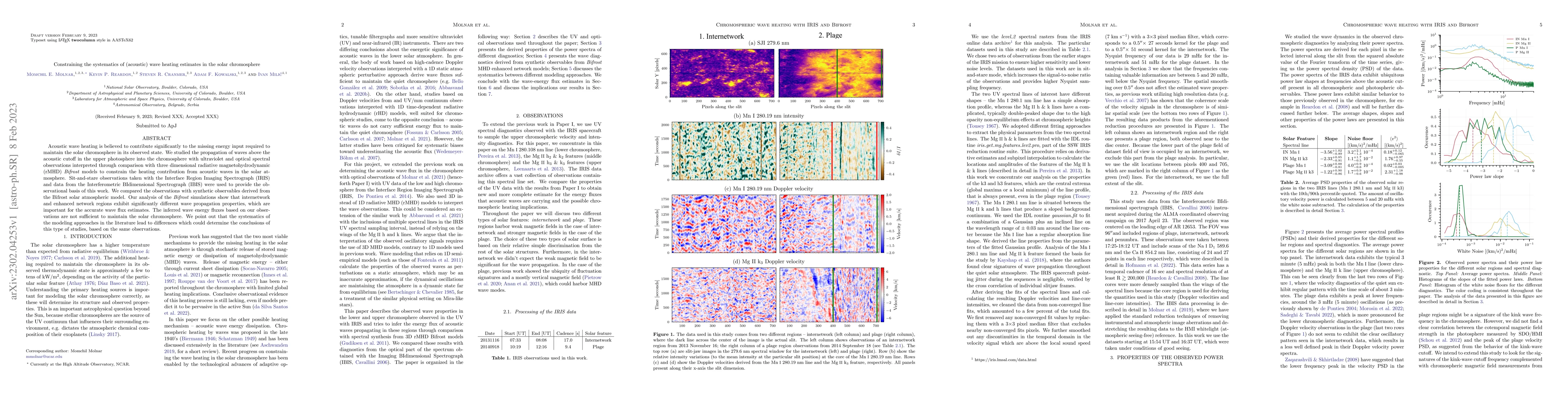 Thumbnail for Constraining the systematics of (acoustic) wave heating estimates in the
  solar chromosphere