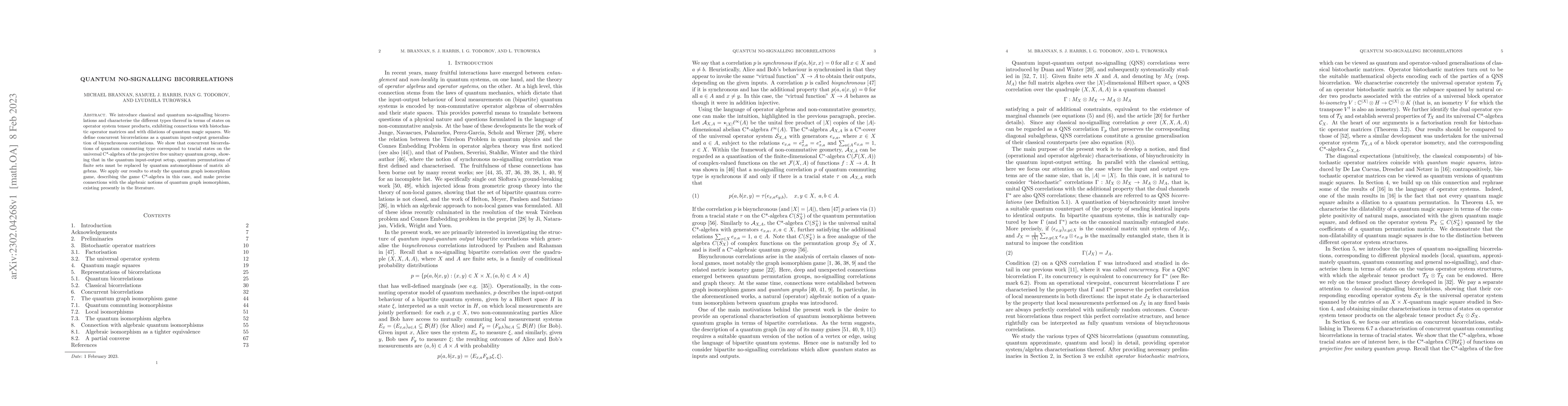 Thumbnail for Quantum no-signalling bicorrelations
