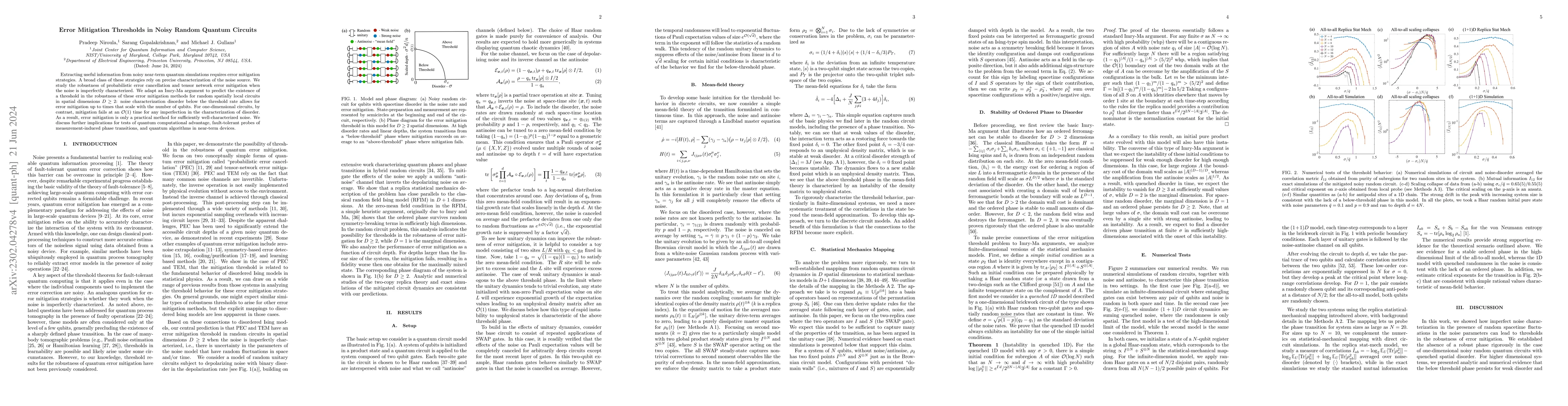 Thumbnail for Error Mitigation Thresholds in Noisy Random Quantum Circuits