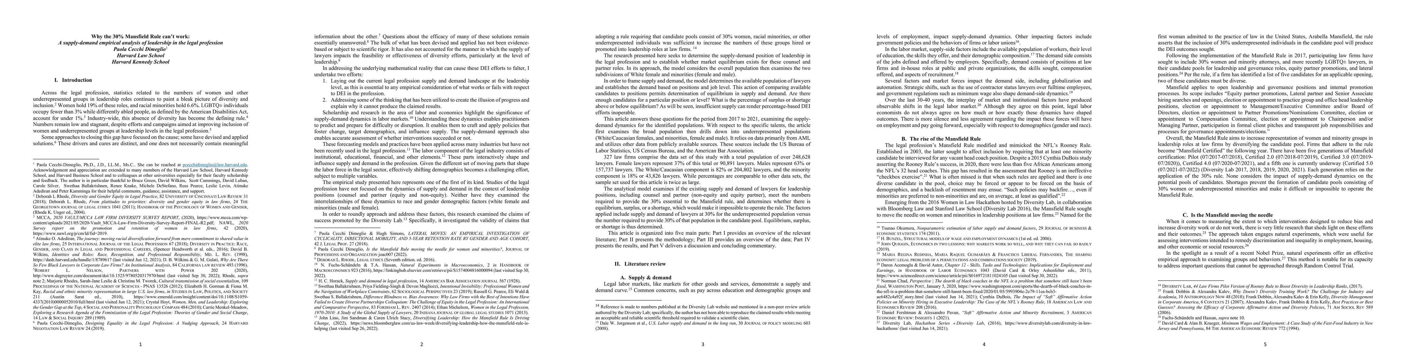Thumbnail for Why the Mansfield Rule can't work: a supply demand analysis