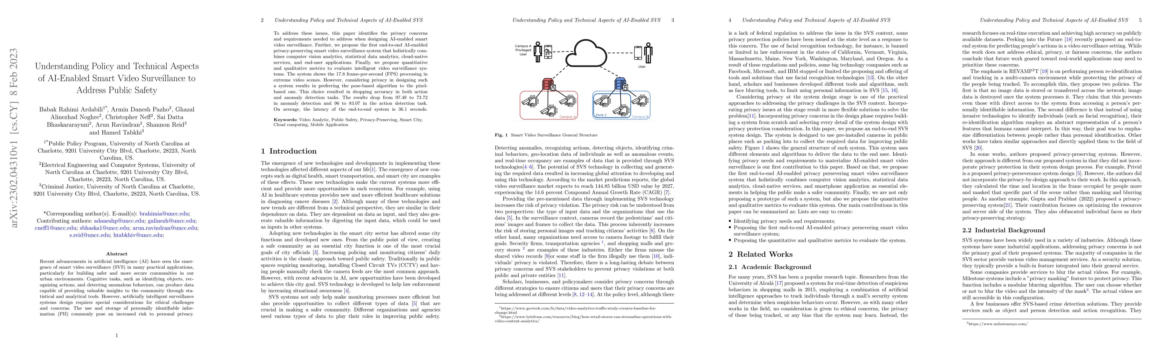 Thumbnail for Understanding Policy and Technical Aspects of AI-Enabled Smart Video
  Surveillance to Address Public Safety