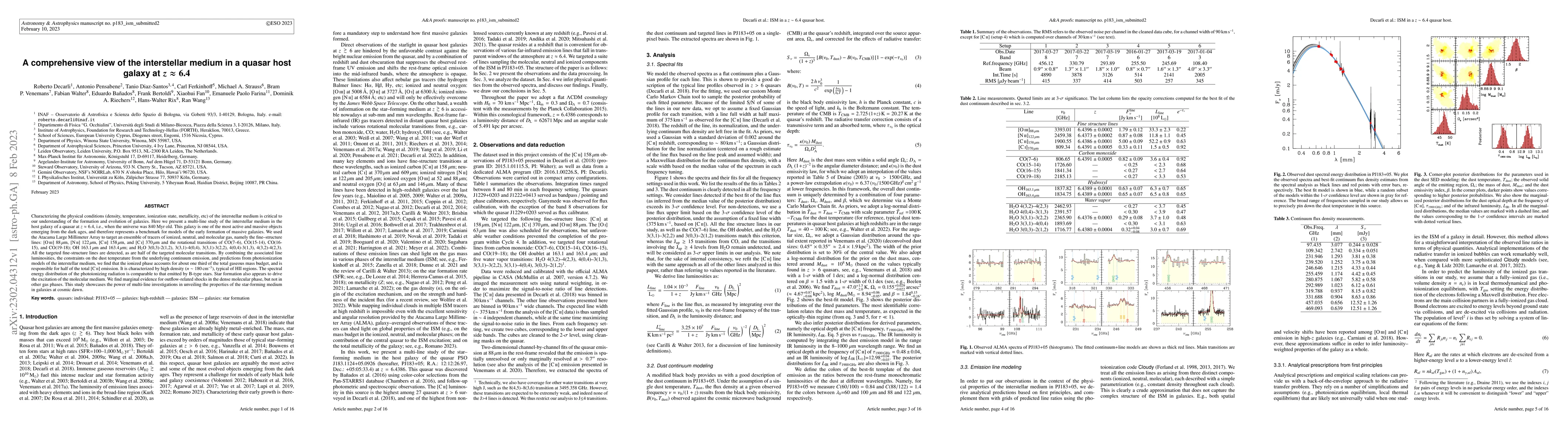 Thumbnail for A comprehensive view of the interstellar medium in a quasar host galaxy
  at z~6.4