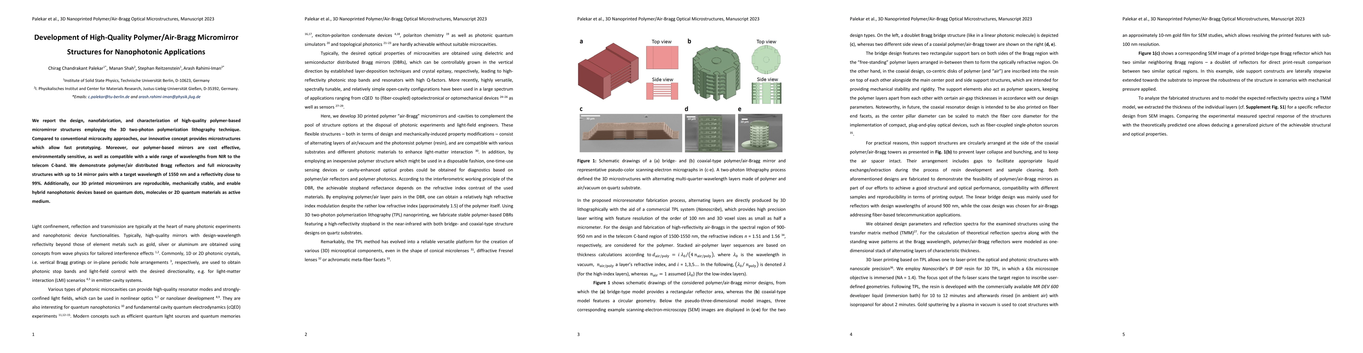 Thumbnail for Development of High-Quality Polymer/Air-Bragg Micromirror Structures for
  Nanophotonic Applications