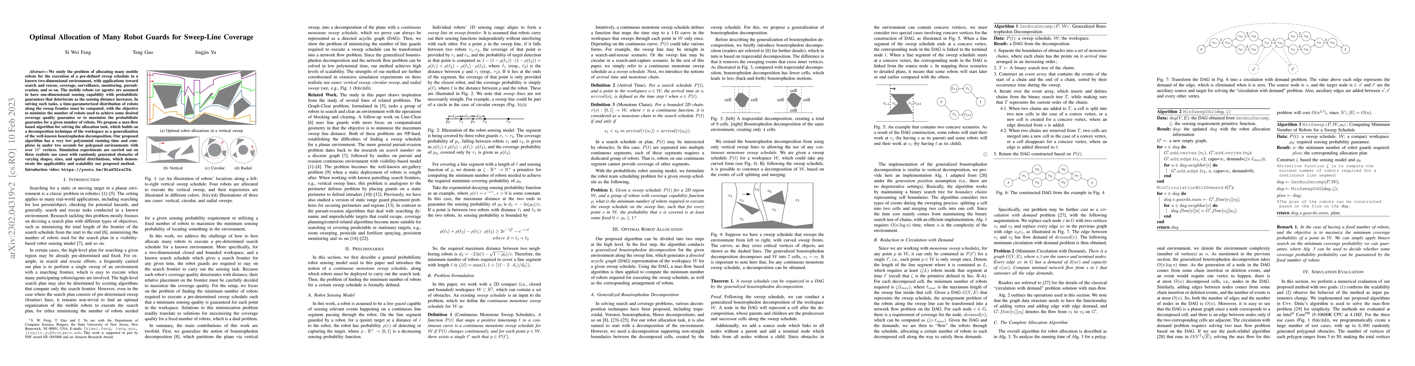 Thumbnail for Optimal Allocation of Many Robot Guards for Sweep-Line Coverage