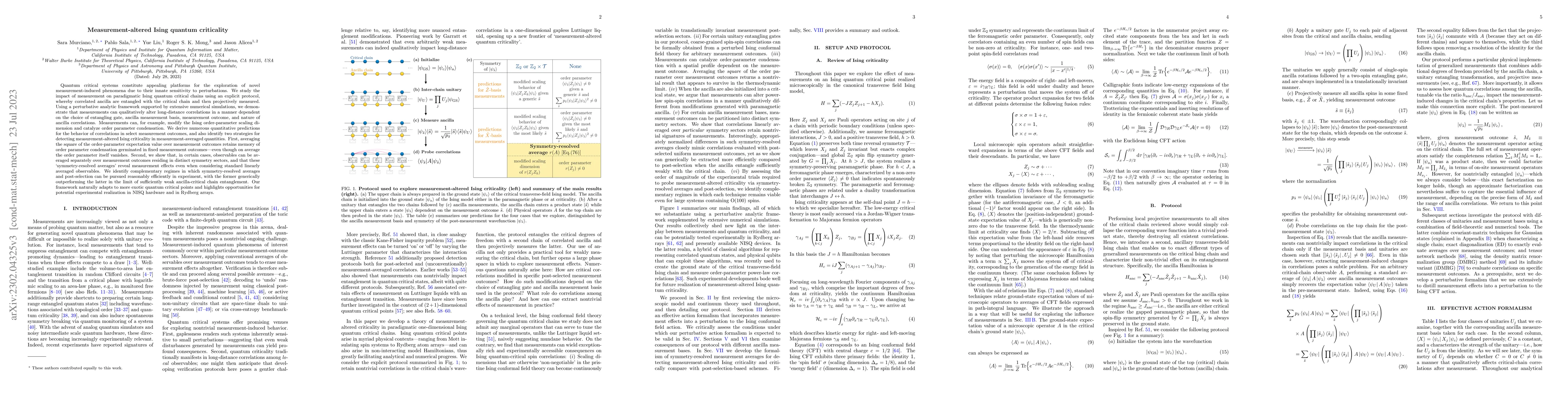 Thumbnail for Measurement-altered Ising quantum criticality