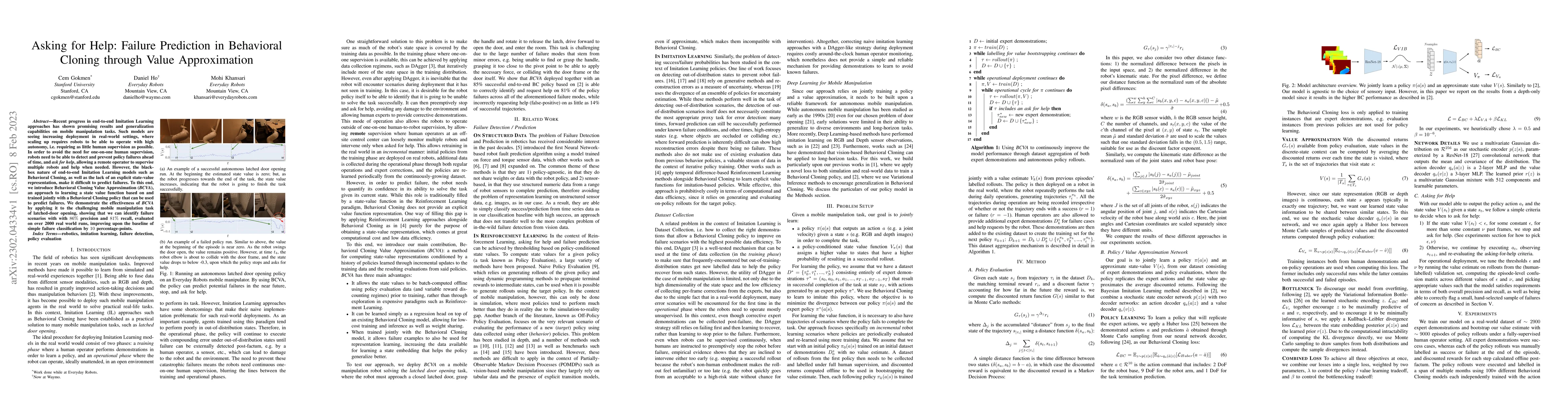 Thumbnail for Asking for Help: Failure Prediction in Behavioral Cloning through Value
  Approximation