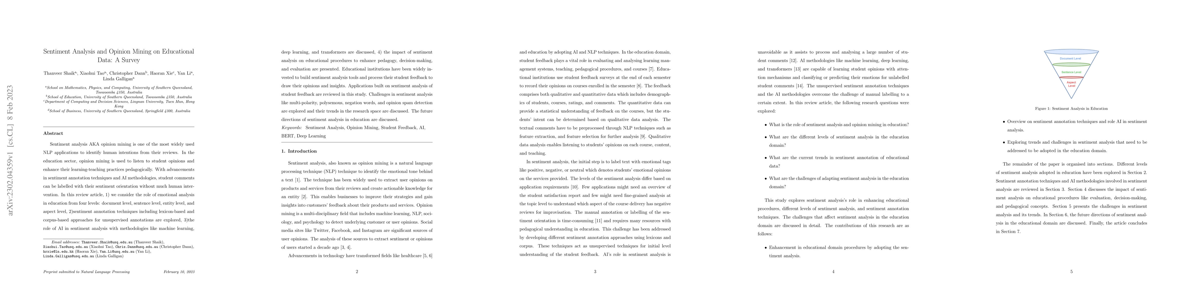 Thumbnail for Sentiment analysis and opinion mining on educational data: A survey