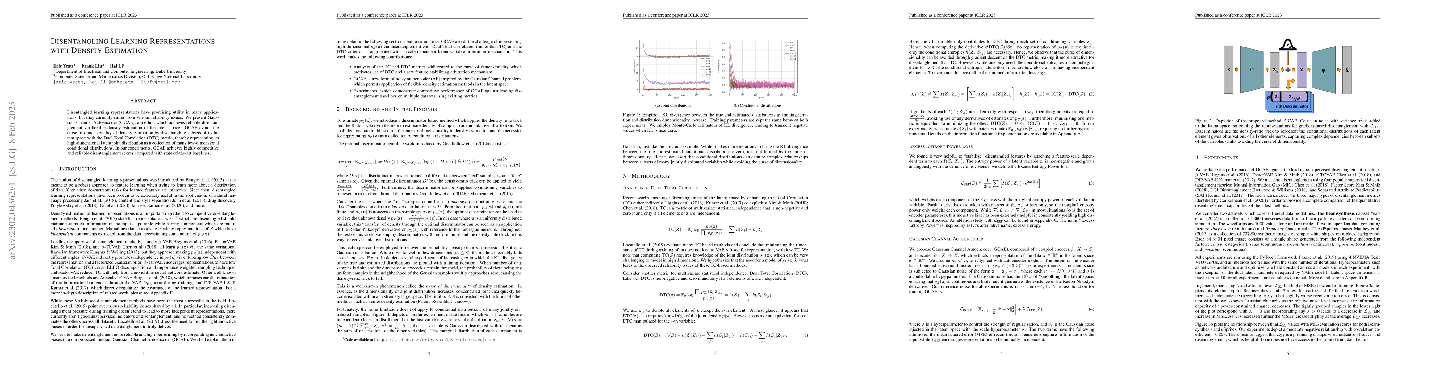 Thumbnail for Disentangling Learning Representations with Density Estimation