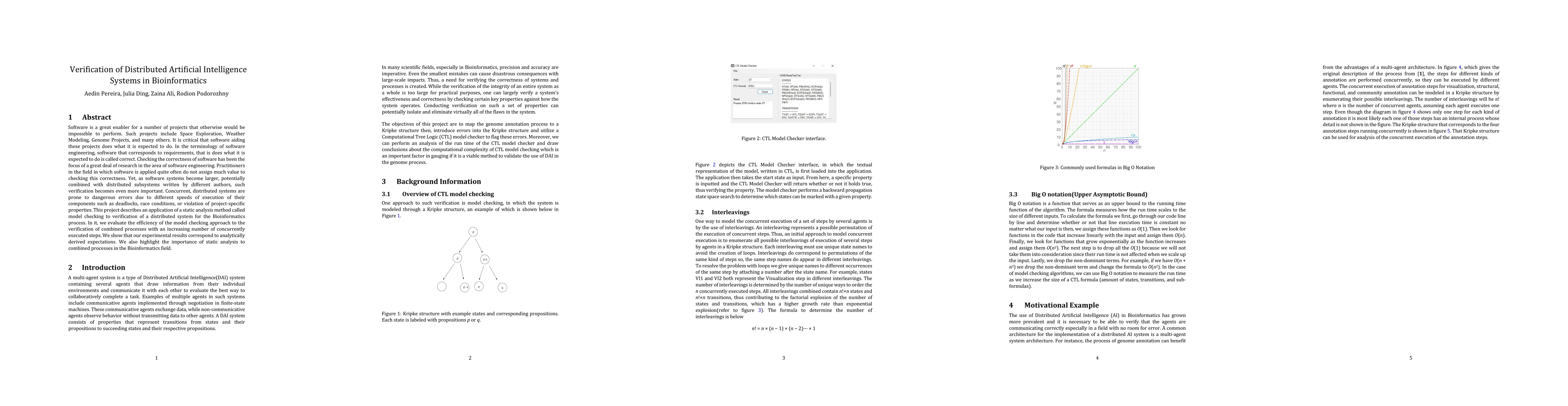 Thumbnail for Verification of Distributed Artificial Intelligence Systems in
  Bioinformatics