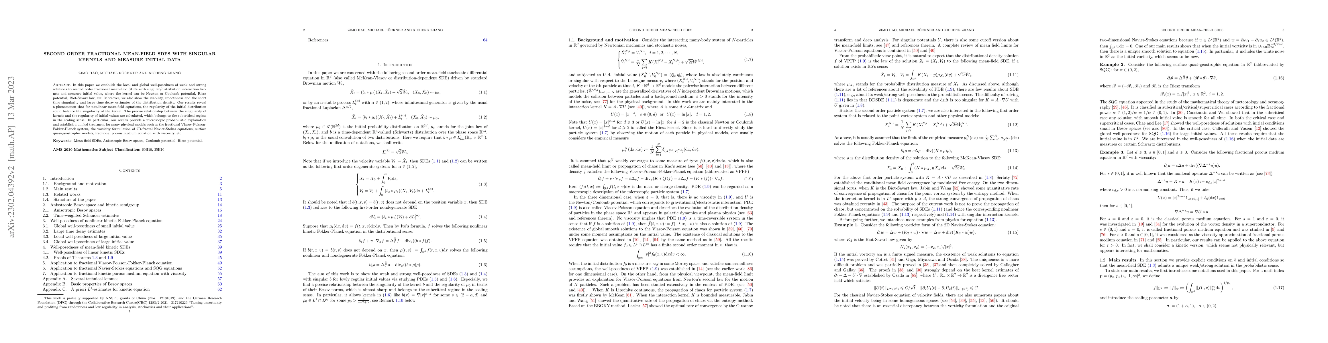 Thumbnail for Second order fractional mean-field SDEs with singular kernels and
  measure initial data