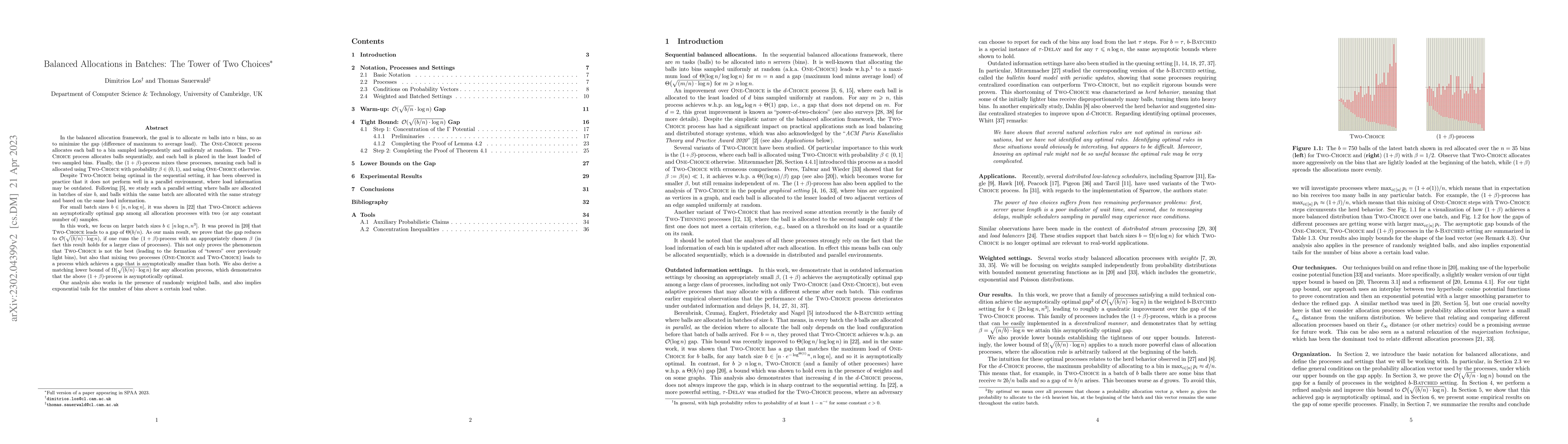 Thumbnail for Balanced Allocations in Batches: The Tower of Two Choices
