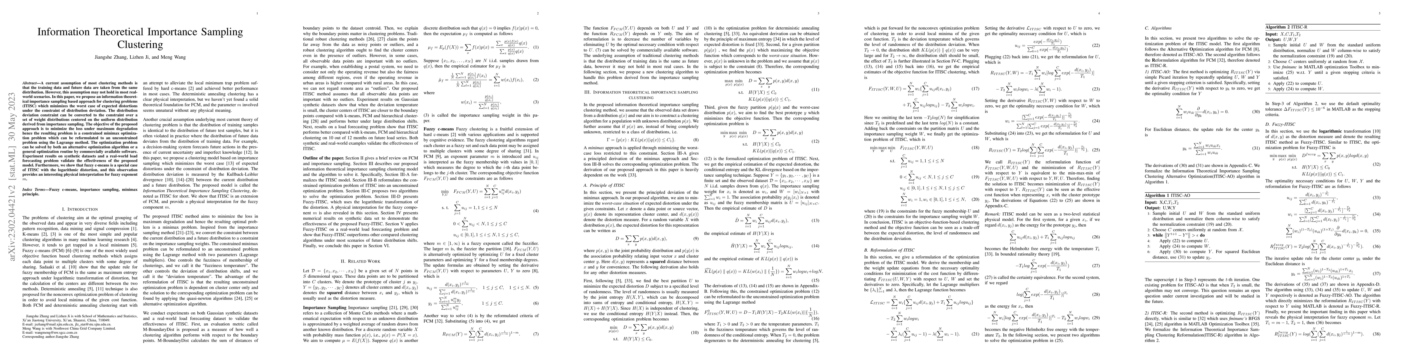 Thumbnail for Information Theoretical Importance Sampling Clustering