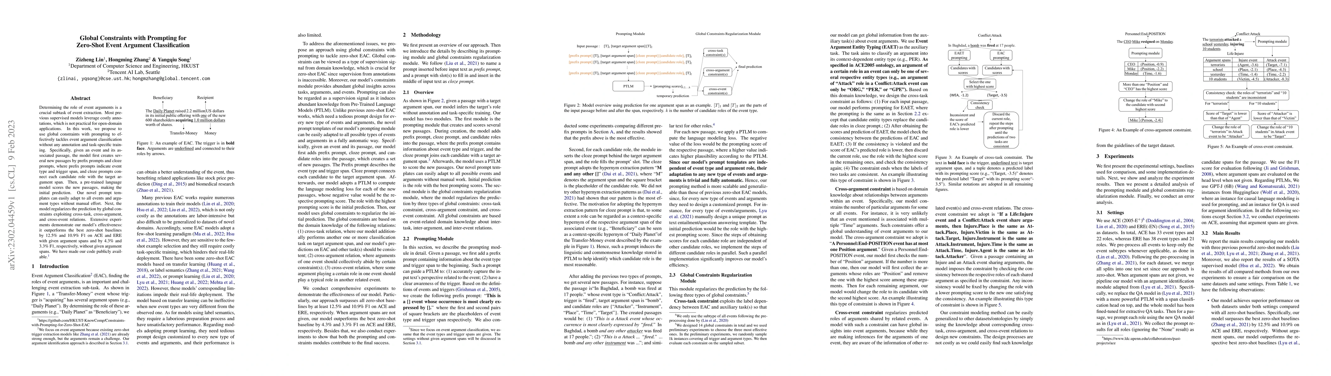 Thumbnail for Global Constraints with Prompting for Zero-Shot Event Argument
  Classification