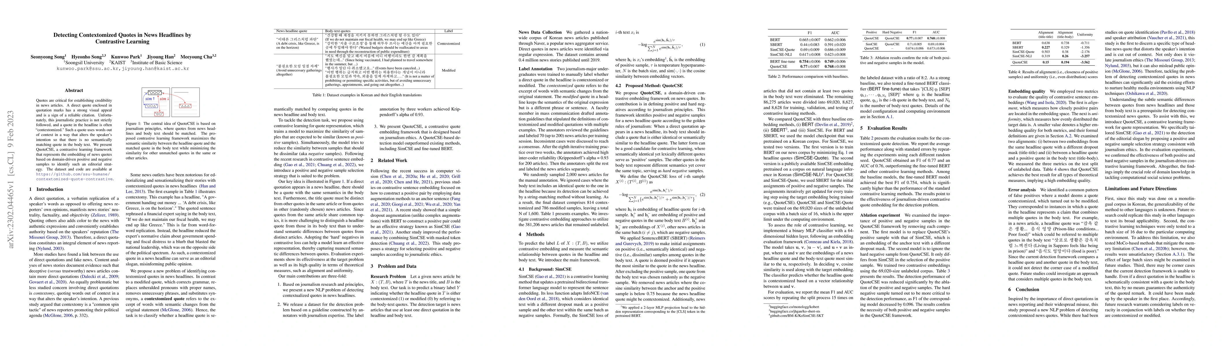 Thumbnail for Detecting Contextomized Quotes in News Headlines by Contrastive Learning
