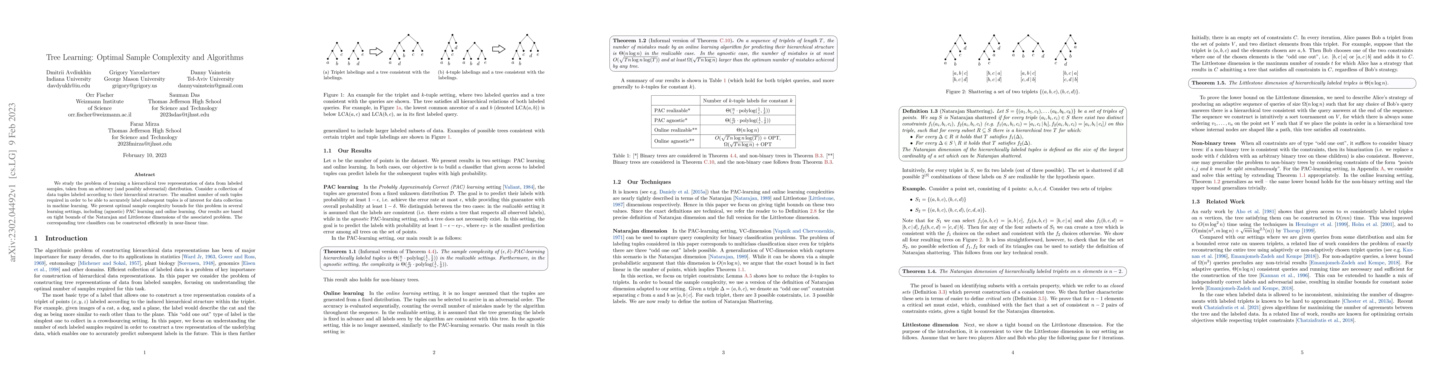 Thumbnail for Tree Learning: Optimal Algorithms and Sample Complexity