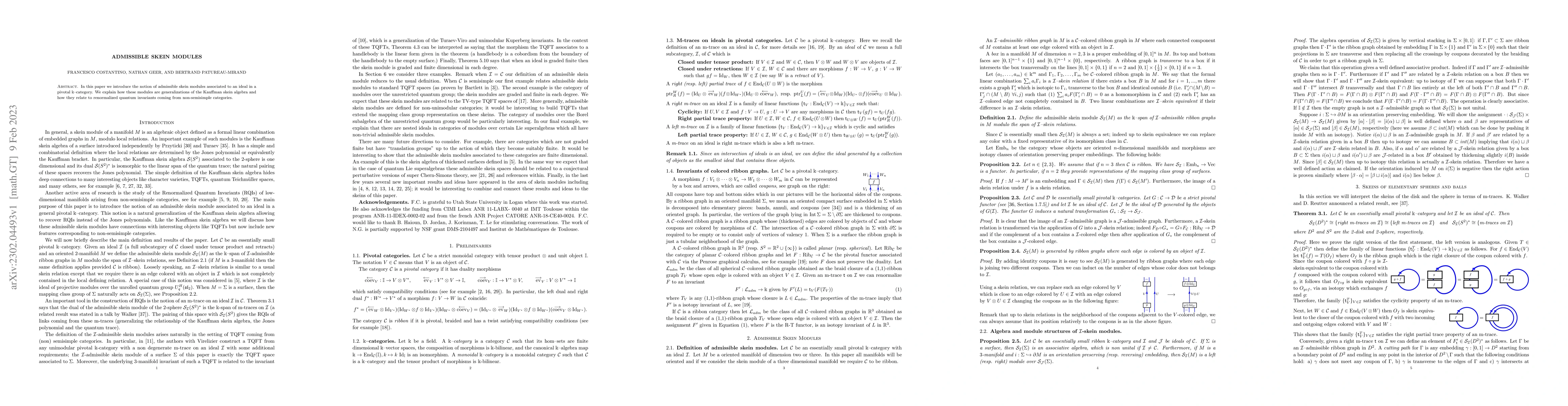 Thumbnail for Admissible Skein Modules