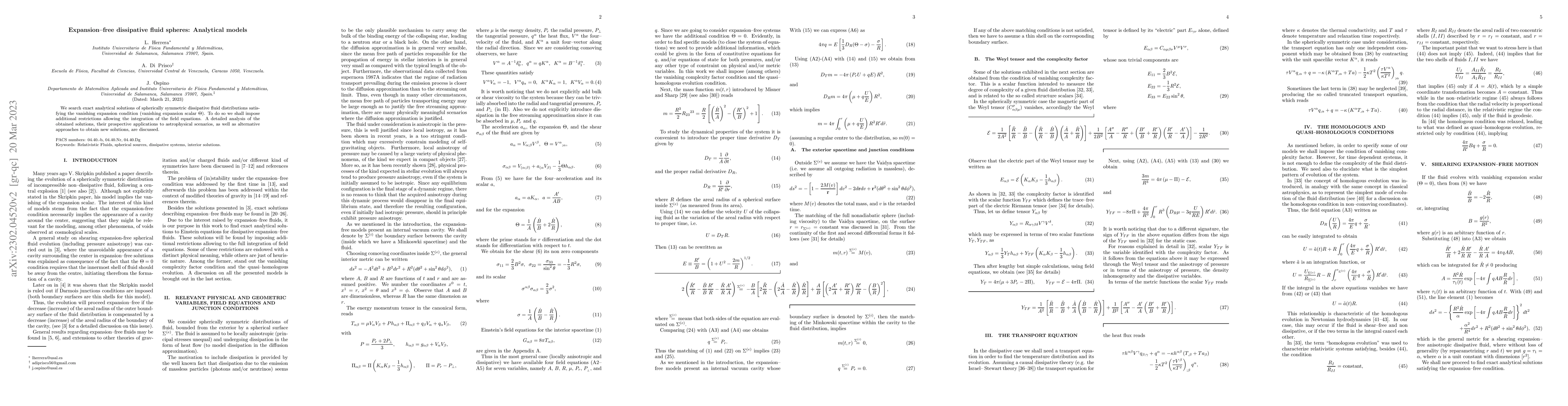 Thumbnail for Expansion-free dissipative fluid spheres: Analytical models